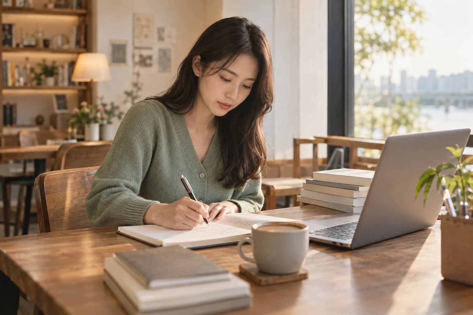 일과 학습을 준비하는 AI 연출 이미지